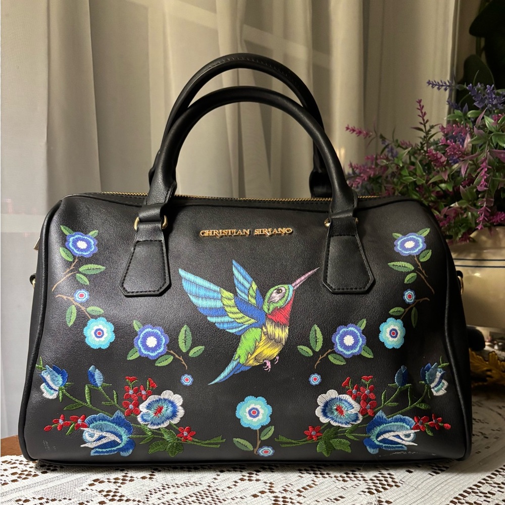 Christian Siriano Embroidered
Hummingbird Satchel - Like New
